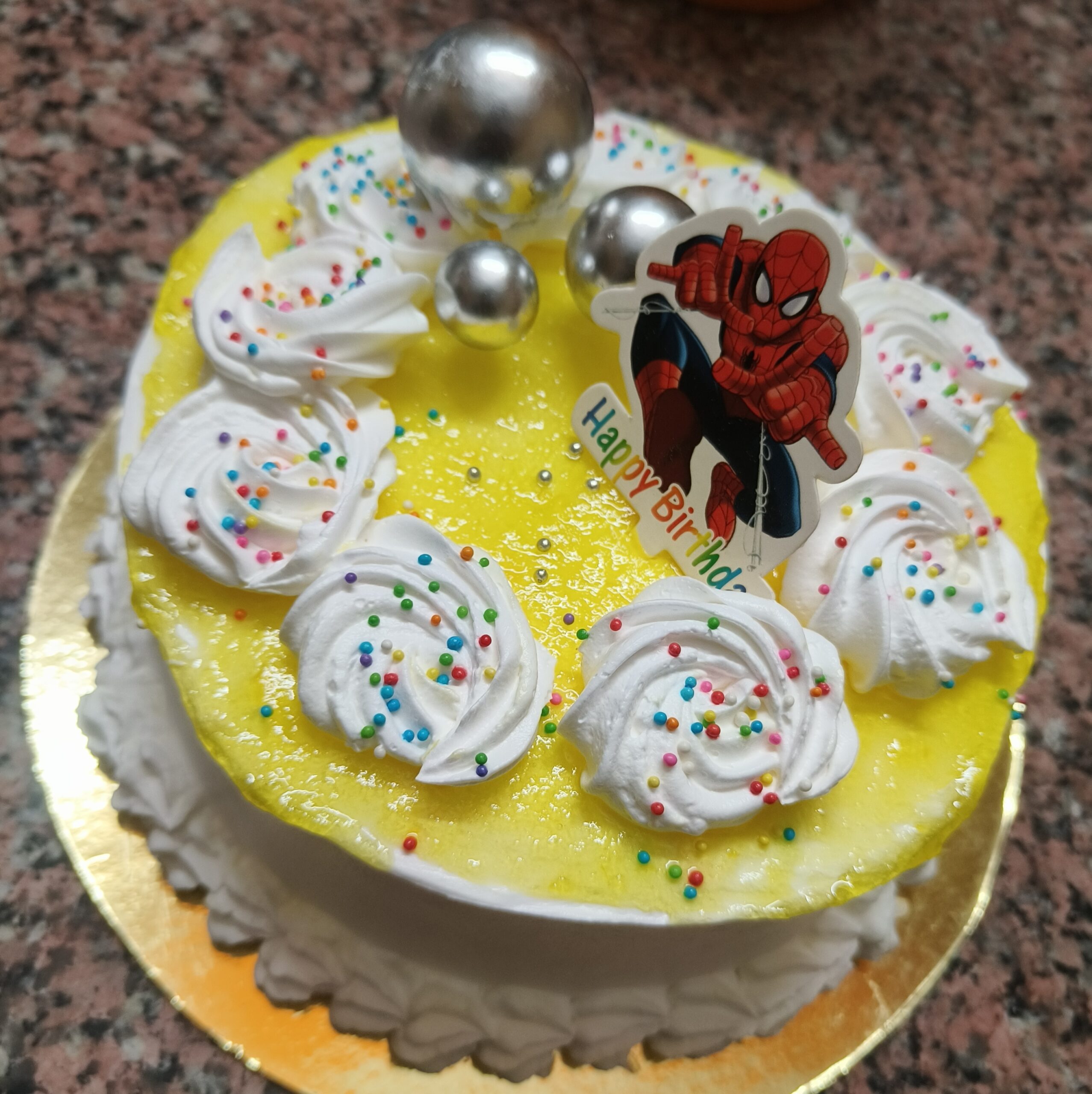 Golden Pine Celebration Cake