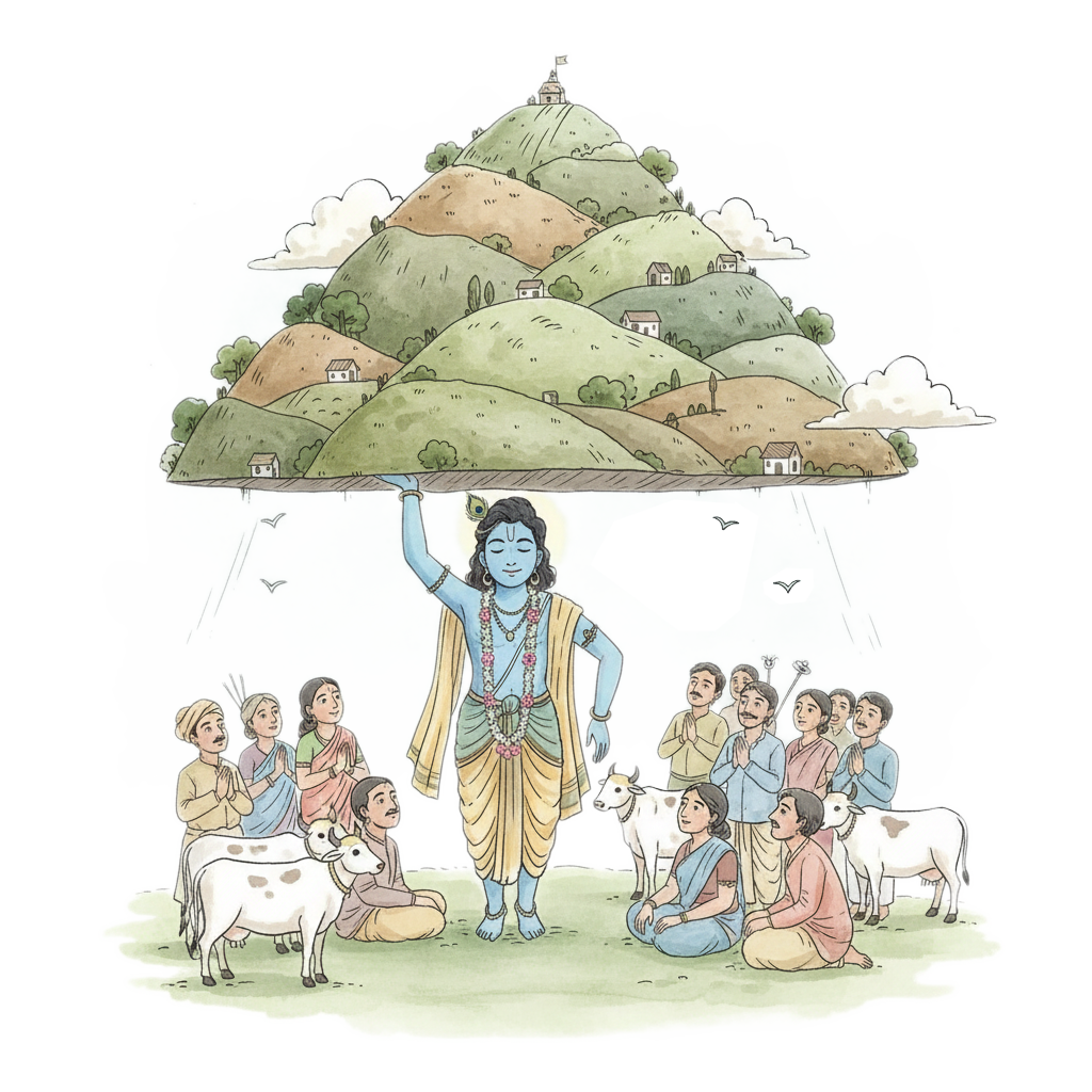 Govardhan Krishna Decoration